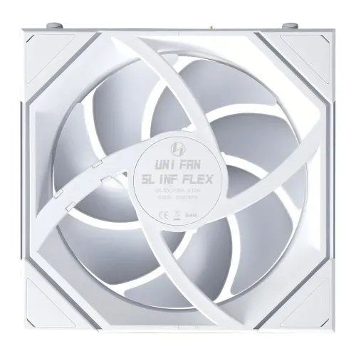 LIANLIUNIFANSLINFFLEXReverse-White-Wireless1201pcCaseFan-NoControllerIncluded