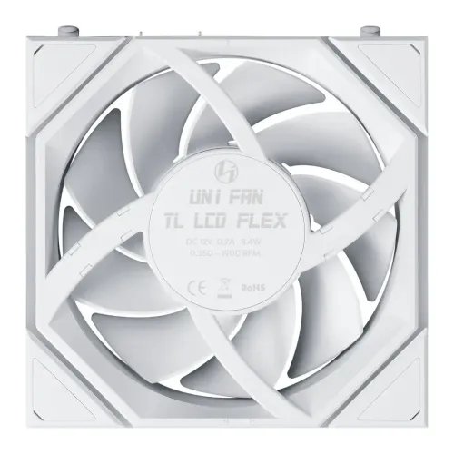 LIANLIUNIFANTLLCDFLEXReversalWhiteWireless1201pcCaseFan-NoControllerIncluded