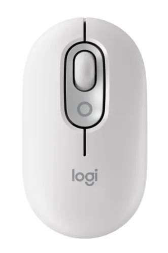 LOGITECHMousePOPWirelessWithEmojiButtonWhite