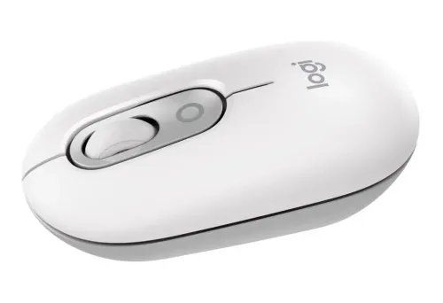 LOGITECHMousePOPWirelessWithEmojiButtonWhite