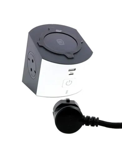 LegrandSurgeArrest2Outlets2mCableCornerWhiteGrey
