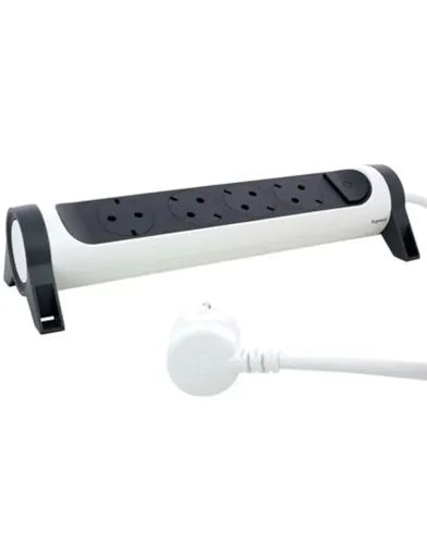 Legrand SurgeArrest 4 Outlets 1.5m Cable White/Grey Rotating