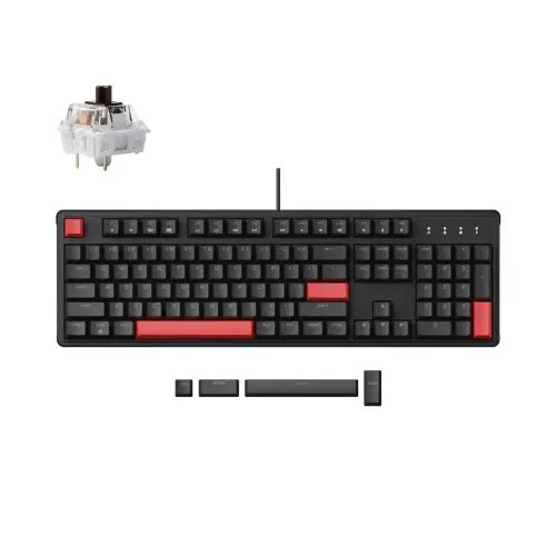 LemokeyX3X3-A3QMKVIAWiredMechanicalfullKeyboard100BrownSwitchUSLayout