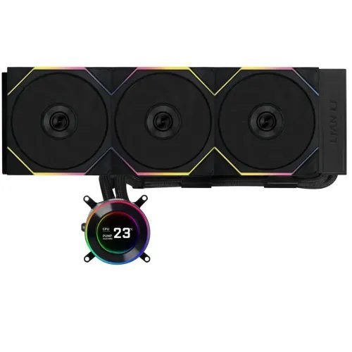 LianLiHydroShiftIILCD-C360RGBCLfanBlack-AIOCPULiquidCoolerwithCLARGBFans