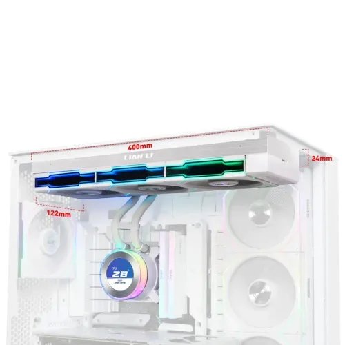 LianLiHydroShiftIILCD-C360RGBCLfanWhite-AIOCPULiquidCoolerwithCLARGBFans