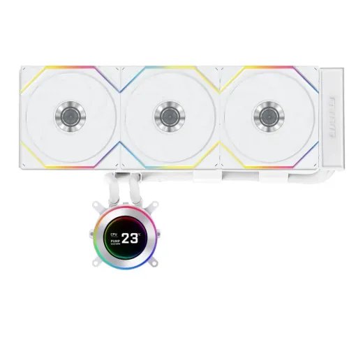 LianLiHydroShiftIILCD-C360RGBCLfanWhite-AIOCPULiquidCoolerwithCLARGBFans