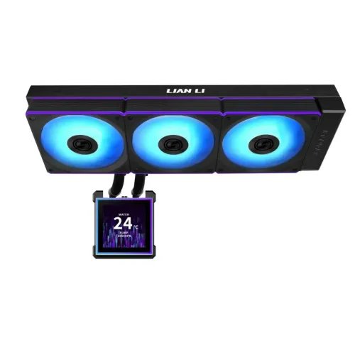 LianLiHydroshiftIILCD-S360CLBlack-RGBAIOCPUCooler-3.4Screen-18511700AM5AM4