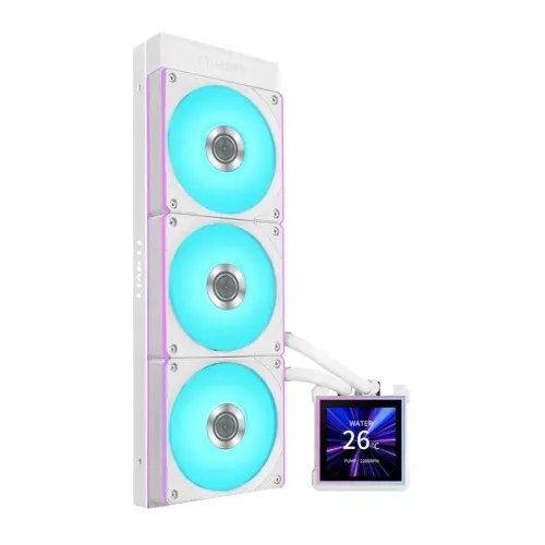 LianLiHydroshiftIILCD-S360CLWhite-RGBAIOCPUCooler-3.4Screen-18511700AM5AM4