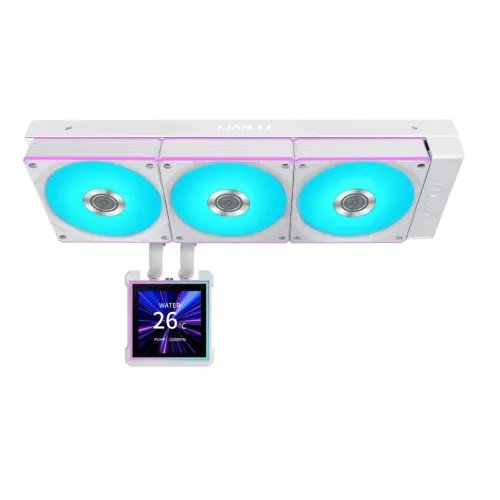 LianLiHydroshiftIILCD-S360CLWhite-RGBAIOCPUCooler-3.4Screen-18511700AM5AM4