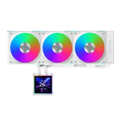 LianLiHydroshiftIILCD-S360CLWhite-RGBAIOCPUCooler-3.4Screen-18511700AM5AM4