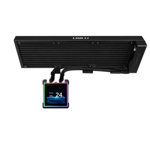 LianLiHydroshiftIILCD-S360NBlack-FanlessAIOCPUCooler-3.4Screen-18511700AM5AM4