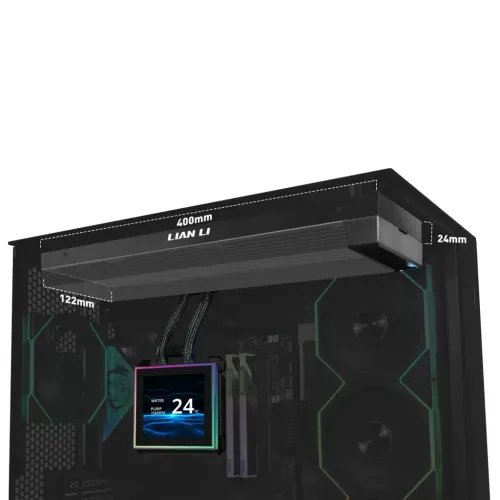 LianLiHydroshiftIILCD-S360NBlack-FanlessAIOCPUCooler-3.4Screen-18511700AM5AM4