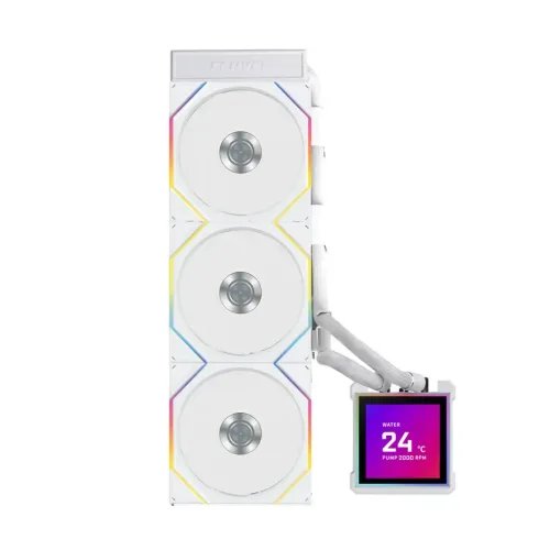 LianLiHydroshiftIILCD-S360TLWhite-RGBAIOCPUCooler-3.4Screen-18511700AM5AM4