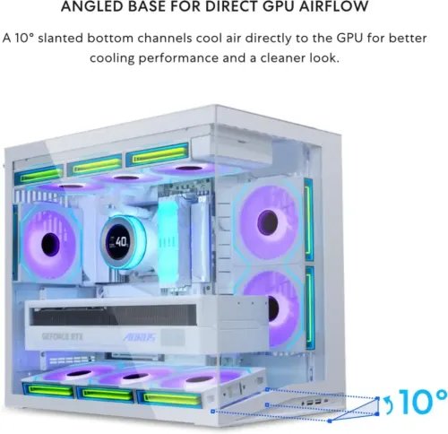 LianLiO11DMiniV2WHITE-ATXPCGAMINGCASE-IMPROVEDAIRFLOW-GPUSUPPORTBRACKET