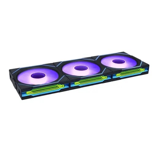 LianLiUNIFANINFINITYSL-Wireless-120-3PCSReverseBlackTriplepackincludeController