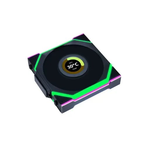 LianLiUNIFANSLWirelessLCD120-3PCSReverseBlackTriplepackincludeController-CaseFan