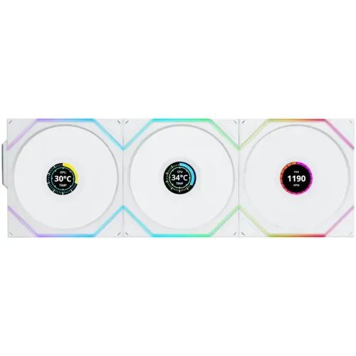 LianLiUNIFANTL-LCDWireless120White3pcscontrollerCaseFan