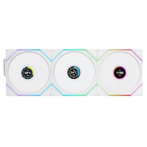 LianLiUNIFANTL-LCDWirelessReverse120White3pcscontrollerCaseFan