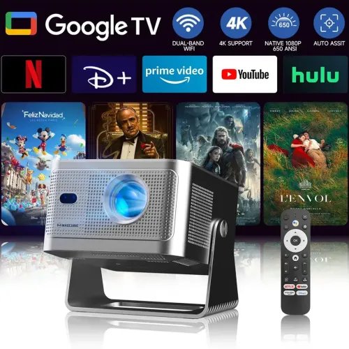 MagcubicHY350GT650ANSIPortableProjectorGoogleTVNative1080P8KInputAutoFocusWiFi