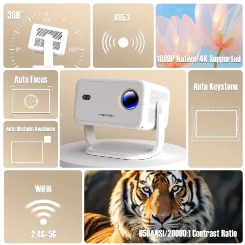 MagcubicL018400ANSIAndroid141080P8KInputAutoFocusWiFi