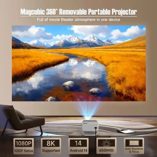 MagcubicL018400ANSIAndroid141080P8KInputAutoFocusWiFi