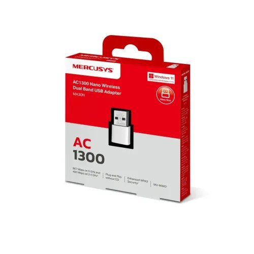 MercusysMA30NAC1300NanoWirelessDualBandUSBAdapter