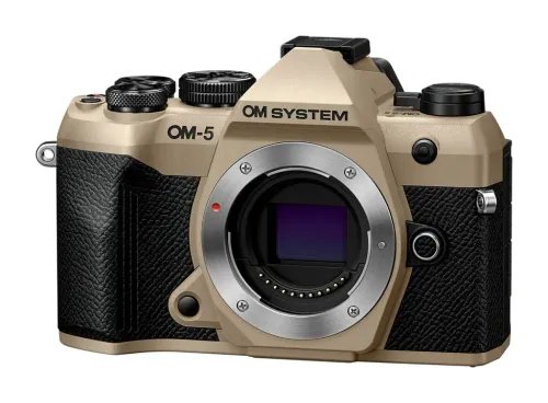 OlympusOM-5IIbodysandbeigeBLS-50BatteryEyecupUSBConnectionCableShoulderStrap