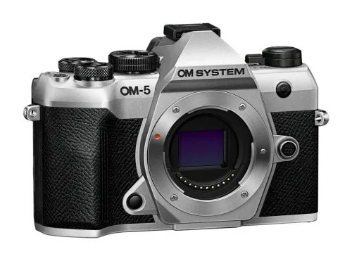 OlympusOM-5IIbodysilverBLS-50BatteryEyecupUSBConnectionCableShoulderStrap