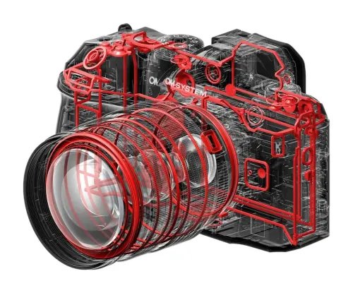 Olympus OM System OM-1 II body black w. CB-USB13 USB cable Shoulder strap BLX-1 Li-ion battery