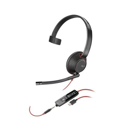 POLYBLACKWIRE5210MONAURALUSB-CHEADSET3.5MMPLUGUSB-CAADAPTER8X230AA