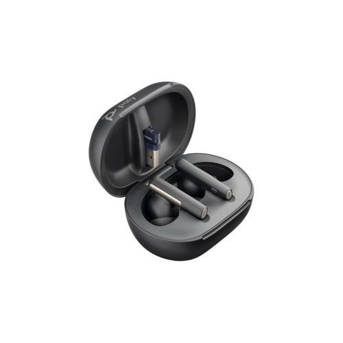 POLYVOYAGERFREE60UCCARBONBLACKEARBUDSBT700USB-CADAPTERTOUCHSCREENCHARGECASE7Y8G4AA