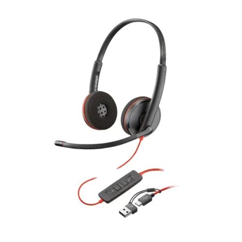 POLY BLACKWIRE 3220 STEREO USB-C HEADSET USB CA ADAPTER