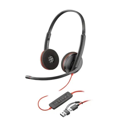 POLY BLACKWIRE 3220 STEREO USB-C HEADSET USB-CA BULK