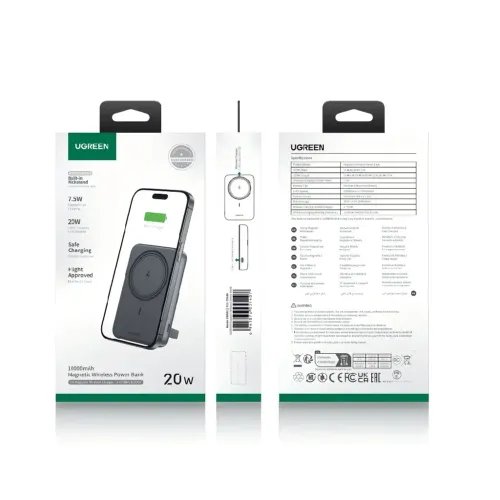 PowerBank10000mAhPD20WUGREENPB56255140Magnetic1