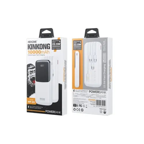 PowerBank10000mAhPD225WWKWP-652USB-CLightningMicroUSB