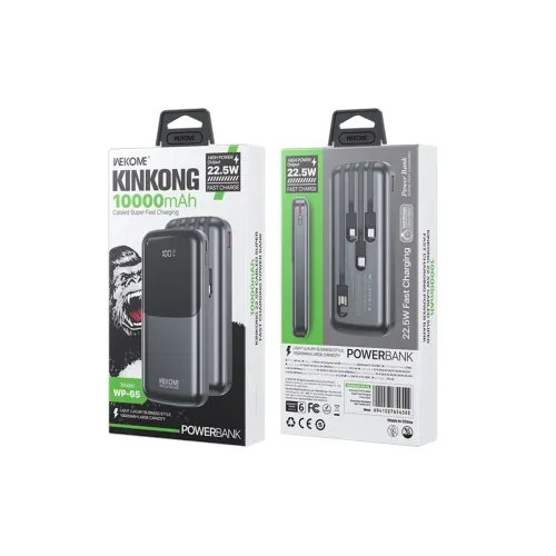 PowerBank10000mAhPD225WWKWP-652USB-CLightningMicroUSB