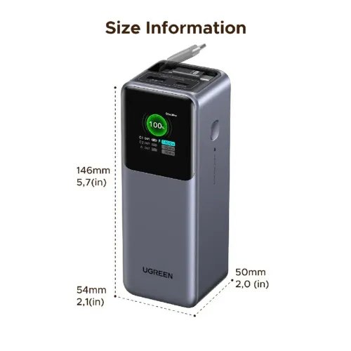 PowerBank20000mAhPD165WUGREENPB72655987B2oUSB-C100W