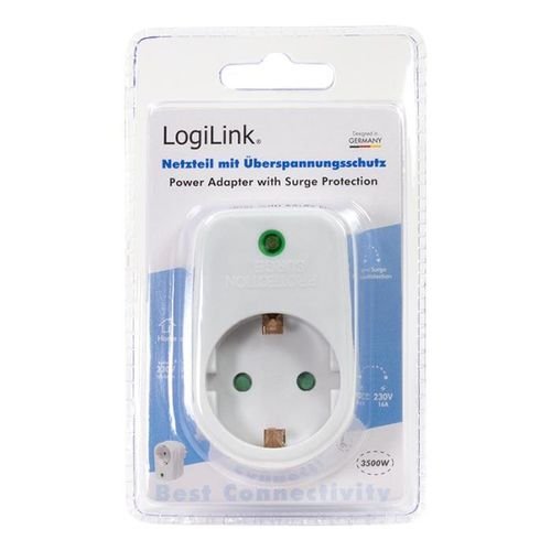 ProtectionSocket1xSchukowithSurgeProtectionLogilinkPA0078
