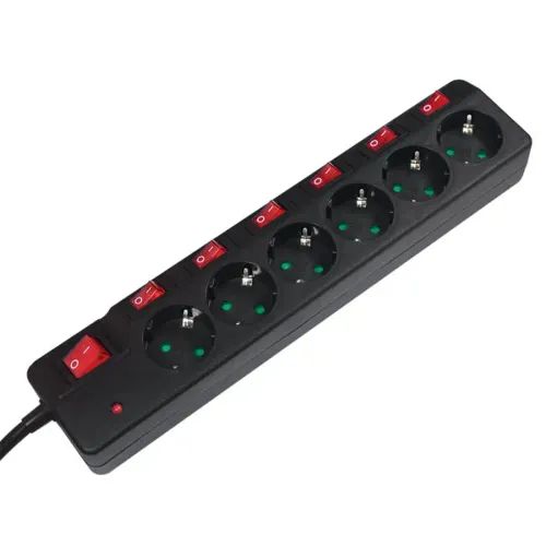 Protection Socket 6xSchuko Logilink LPS233 1,5m