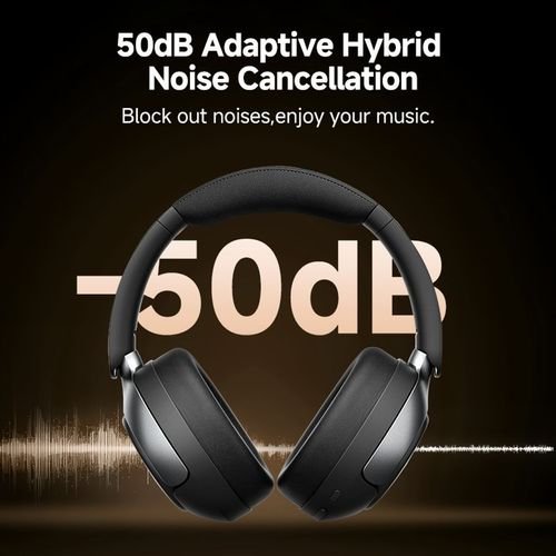 QCYH3PROHeadsetBlackHi-ResAudioV5.4BluetoothANCCallNoiseCancellingHeadphones40mmdrive