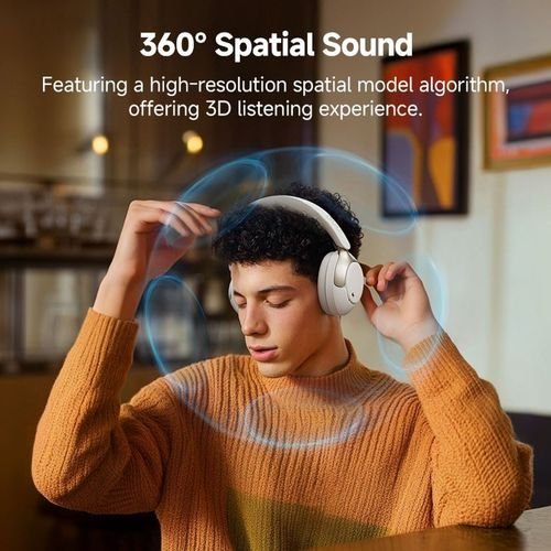 QCYH3PROHeadsetWhiteHi-ResAudioV5.4BluetoothANCCallNoiseCancellingHeadphones40mmdrive
