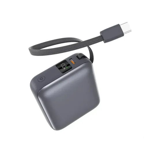 QCYPB10CGrey10000mAh35WPDfastchargepowerbank-DigitalDisplayFireproofABSPC