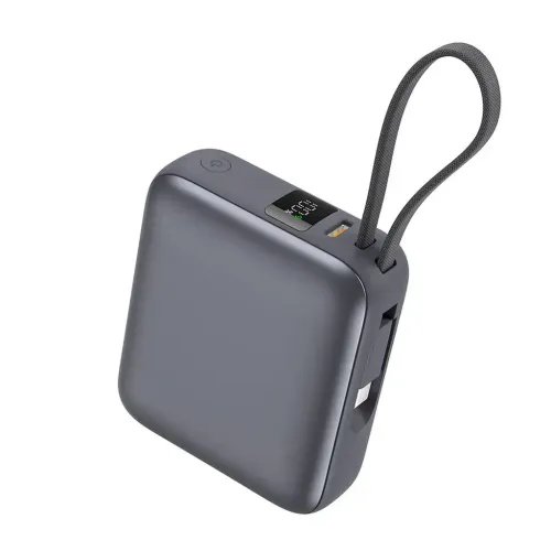 QCYPB10CGrey10000mAh35WPDfastchargepowerbank-DigitalDisplayFireproofABSPC