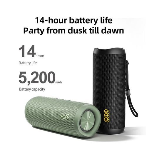 QCYSP7Red-PortableBluetoothSpeakerwStereoSound40WMicforCallsRGBLightShow