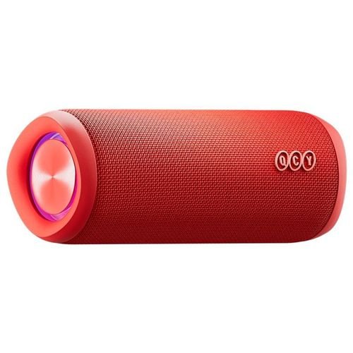 QCYSP7Red-PortableBluetoothSpeakerwStereoSound40WMicforCallsRGBLightShow