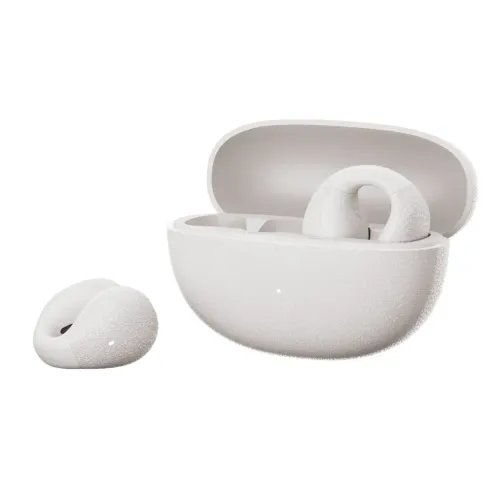 QCYCrosskyC10WhiteOpenEarTPUEarclipIPX5CallNoiseReductionBT5.4Earbuds30h