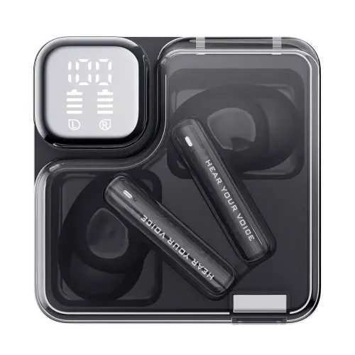 QCY Melobuds Neo Black - TWS BT Earbuds with LED Display Dual Connection Anti-air calls 7h