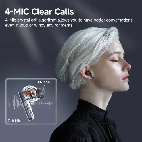 QCY Melobuds Neo Black - TWS BT Earbuds with LED Display Dual Connection Anti-air calls 7h