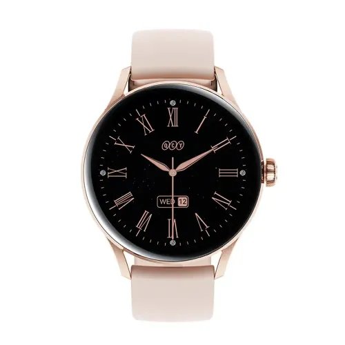 QCY Watch Elite S11 Pink Gold - Small metal 119 AMODEL Fashion BT Call IPX8 Waterproof 7Day always