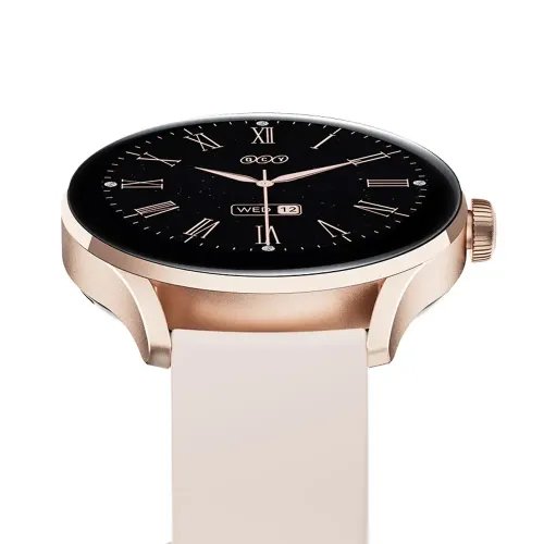 QCY Watch Elite S11 Pink Gold - Small metal 119 AMODEL Fashion BT Call IPX8 Waterproof 7Day always